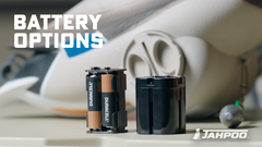 Founder Carson Tharp describing the two different battery options for the flyway deputy mallard drake motion decoy - rechargeable battery and 4 AAs